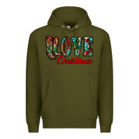 Army Green christmas love boots Premium Hoodie - RanaPortraitStore