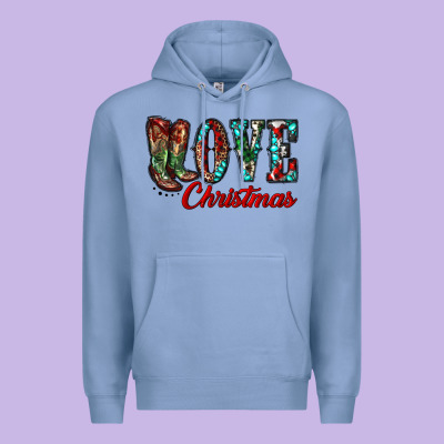 Christmas Love Boots Premium Hoodie Designed By Ranaportraitstore