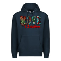 Navy christmas love boots Premium Hoodie - RanaPortraitStore