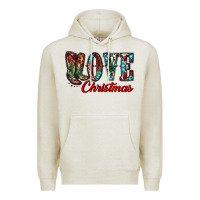 Oatmeal Heather christmas love boots Premium Hoodie - RanaPortraitStore