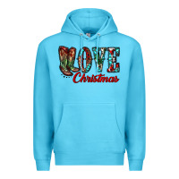 Ocean Blue christmas love boots Premium Hoodie - RanaPortraitStore