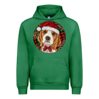 Emerald beagle christmas ornament Urban Hoodie - RanaPortraitStore