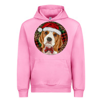 Fuchsia Pink beagle christmas ornament Urban Hoodie - RanaPortraitStore