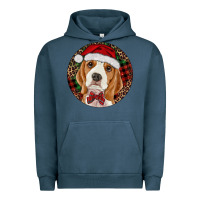 Pigment Midnight Navy beagle christmas ornament Urban Hoodie - RanaPortraitStore