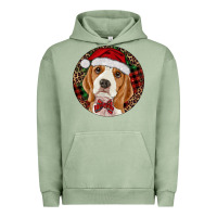 Pigment Oil Green beagle christmas ornament Urban Hoodie - RanaPortraitStore