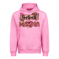 Fuchsia Pink football mama with leopard Urban Hoodie - Zillion Design Studio