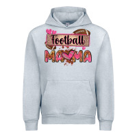 Heather Grey football mama with leopard Urban Hoodie - Zillion Design Studio