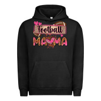 Pigment Black football mama with leopard Urban Hoodie - Zillion Design Studio