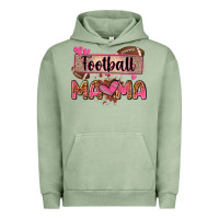 Pigment Oil Green football mama with leopard Urban Hoodie - Zillion Design Studio