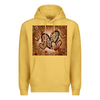 Antique Gold melanin hearts Premium Hoodie - Zillion Design Studio