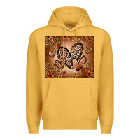 Mustard melanin hearts Premium Hoodie - Zillion Design Studio
