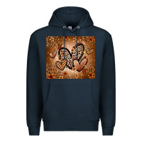 Navy melanin hearts Premium Hoodie - Zillion Design Studio