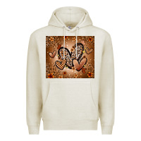 Oatmeal Heather melanin hearts Premium Hoodie - Zillion Design Studio