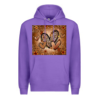 Purple melanin hearts Premium Hoodie - Zillion Design Studio