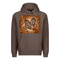 Coffee melanin hearts Premium Hoodie - Zillion Design Studio
