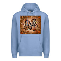 Colony Blue melanin hearts Premium Hoodie - Zillion Design Studio