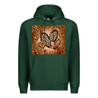 Sports Green melanin hearts Premium Hoodie - Zillion Design Studio