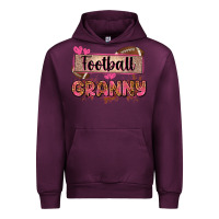 Mauve Wine football granny with leopard Urban Hoodie - Zillion Design Studio
