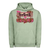 Pigment Oil Green football granny with leopard Urban Hoodie - Zillion Design Studio