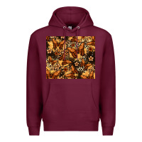 Burgundy melanin butterfly Premium Hoodie - Zillion Design Studio