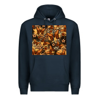Navy melanin butterfly Premium Hoodie - Zillion Design Studio