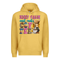 Antique Gold keep calm and make coffee Premium Hoodie - Zillion Design Studio
