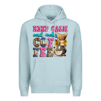 Blue Mist keep calm and make coffee Premium Hoodie - Zillion Design Studio