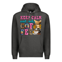 Charcoal Heather keep calm and make coffee Premium Hoodie - Zillion Design Studio