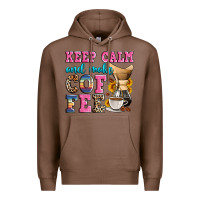 Chestnut keep calm and make coffee Premium Hoodie - Zillion Design Studio