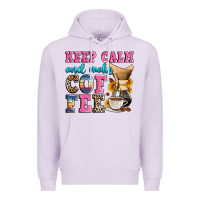 Lilac keep calm and make coffee Premium Hoodie - Zillion Design Studio