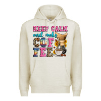 Oatmeal Heather keep calm and make coffee Premium Hoodie - Zillion Design Studio