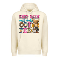 Sandshell keep calm and make coffee Premium Hoodie - Zillion Design Studio