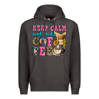 Smoke keep calm and make coffee Premium Hoodie - Zillion Design Studio
