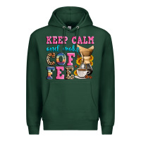 Sports Green keep calm and make coffee Premium Hoodie - Zillion Design Studio