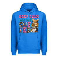 True Royal keep calm and make coffee Premium Hoodie - Zillion Design Studio