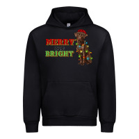 Black merry and bright labrador Urban Hoodie - RanaPortraitStore