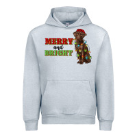 Heather Grey merry and bright labrador Urban Hoodie - RanaPortraitStore