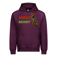 Mauve Wine merry and bright labrador Urban Hoodie - RanaPortraitStore
