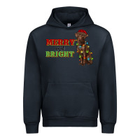 Navy merry and bright labrador Urban Hoodie - RanaPortraitStore