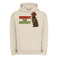 Pigment French Oak merry and bright labrador Urban Hoodie - RanaPortraitStore