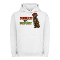 Pigment Lunar Rock merry and bright labrador Urban Hoodie - RanaPortraitStore