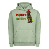 Pigment Oil Green merry and bright labrador Urban Hoodie - RanaPortraitStore