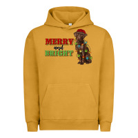 Pigment Peanut Butter merry and bright labrador Urban Hoodie - RanaPortraitStore