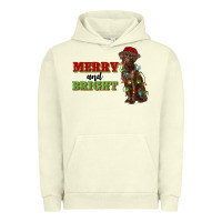 Pigment Pistachio merry and bright labrador Urban Hoodie - RanaPortraitStore