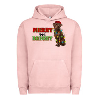 Pigment Salmon merry and bright labrador Urban Hoodie - RanaPortraitStore