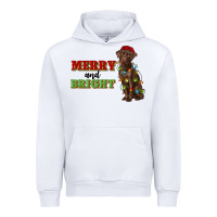 White merry and bright labrador Urban Hoodie - RanaPortraitStore