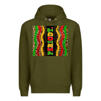 Army Green juneteenth periodt Premium Hoodie - Zillion Design Studio