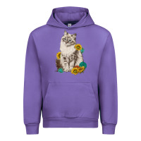 Tulip siberian cat sunflower and gemstone Urban Hoodie - texasbilliewilder
