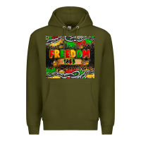 Army Green juneteenth freedom 1865 Premium Hoodie - Zillion Design Studio