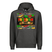 Charcoal Heather juneteenth freedom 1865 Premium Hoodie - Zillion Design Studio